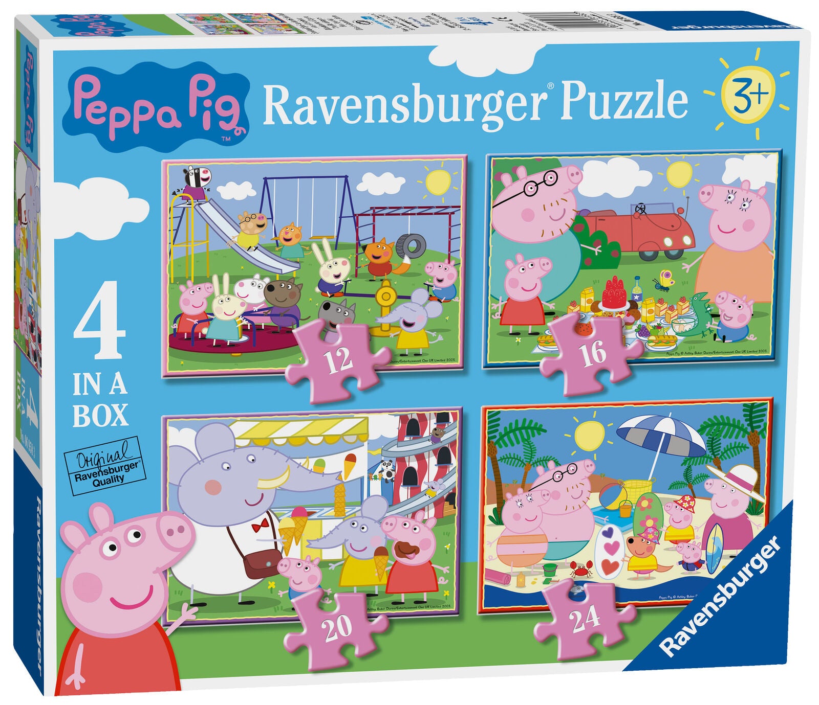 06958 Ravensburger Peppa Pig Jigsaw Puzzle 4 in a Box Childrens Kids 72pc Age 3+