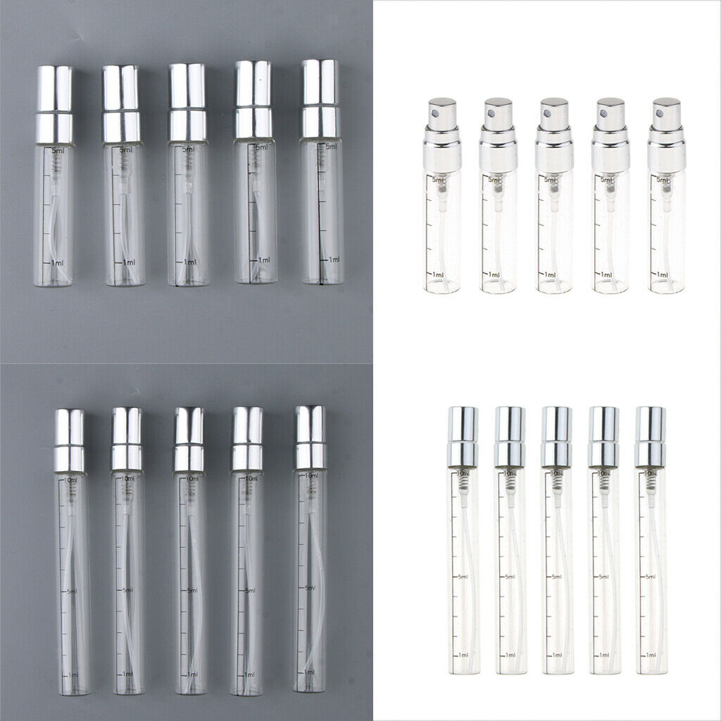 10 Pack 5ml/10ml Glass Empty Refillable Replacement Perfume Fragrance Spray