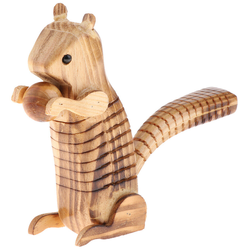 2 Pieces Animal Home Decor Handcrafted Wooden Standing Ornament Wooden