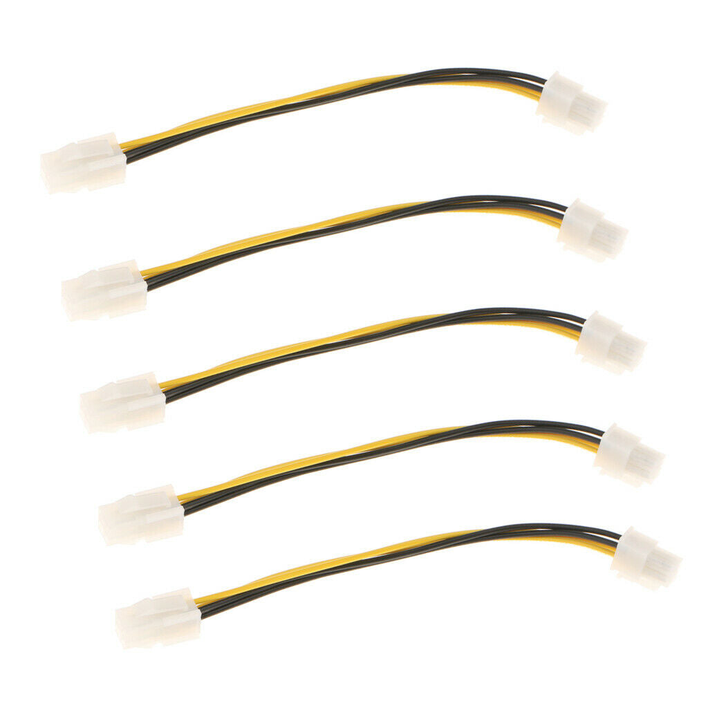 5 Pcs P4 to ATX Male to Female Power Extension Cable