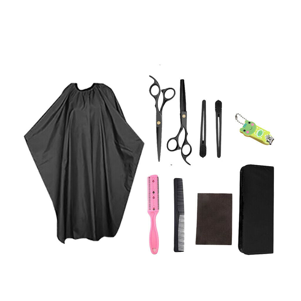 Set of 8 Hair Cutting Haircut Scissors Kit w/ Accessories Cutting/Thinning