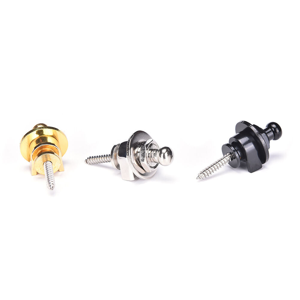 Round Chrome Head Guitar Strap Locks System Parts for Electric Guitar Bas.l8