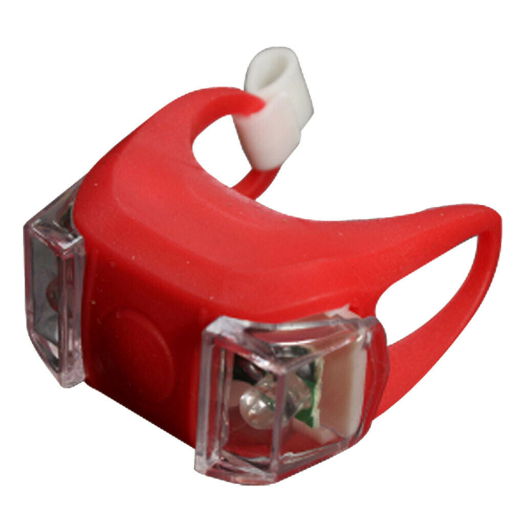 3 Pieces Bicycle Light 2-LED Bike Headlight Taillight Saddle Lamp Flashlight