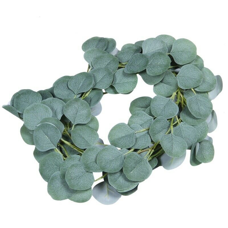 6.5-Foot Artificial Eucalyptus Garland and 6-Foot Willow Vine Branches Leaf GaE3