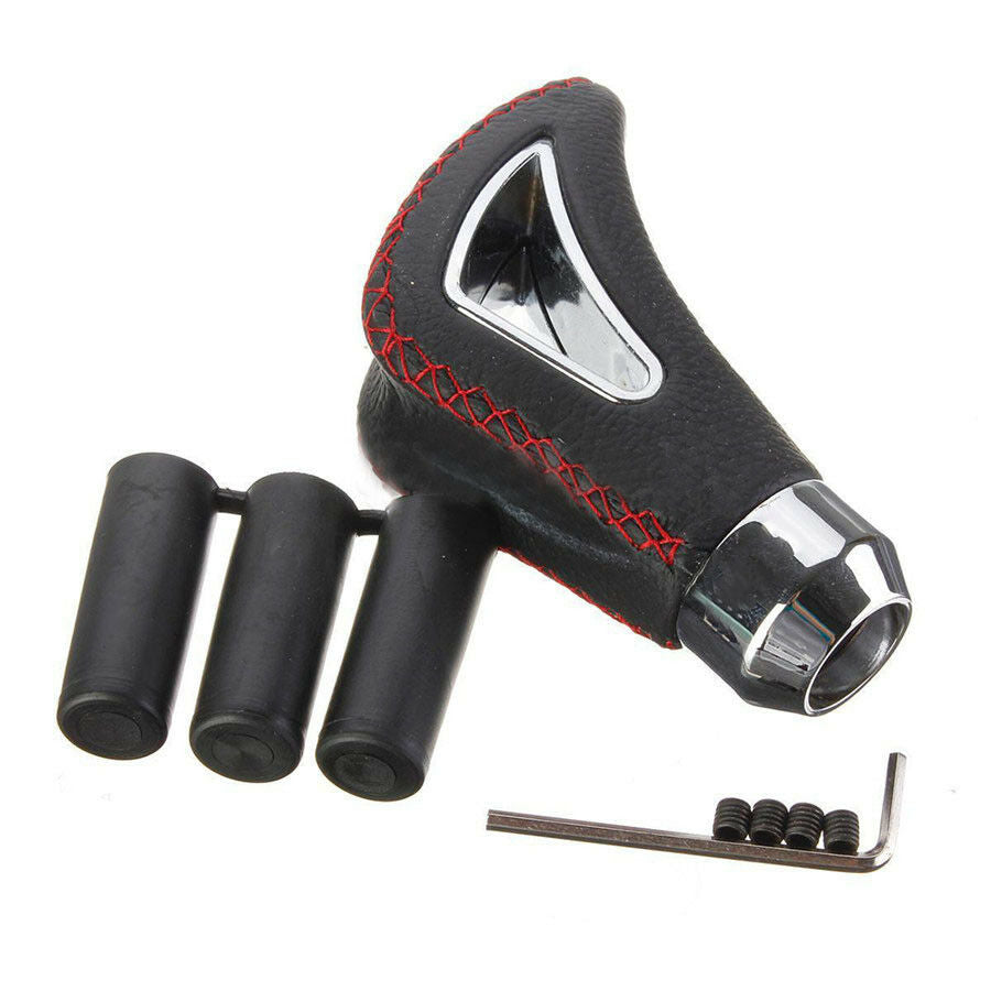 Durable Real Leather Car Truck Manual Gear Stick Shift Shifter Lever Knob Black