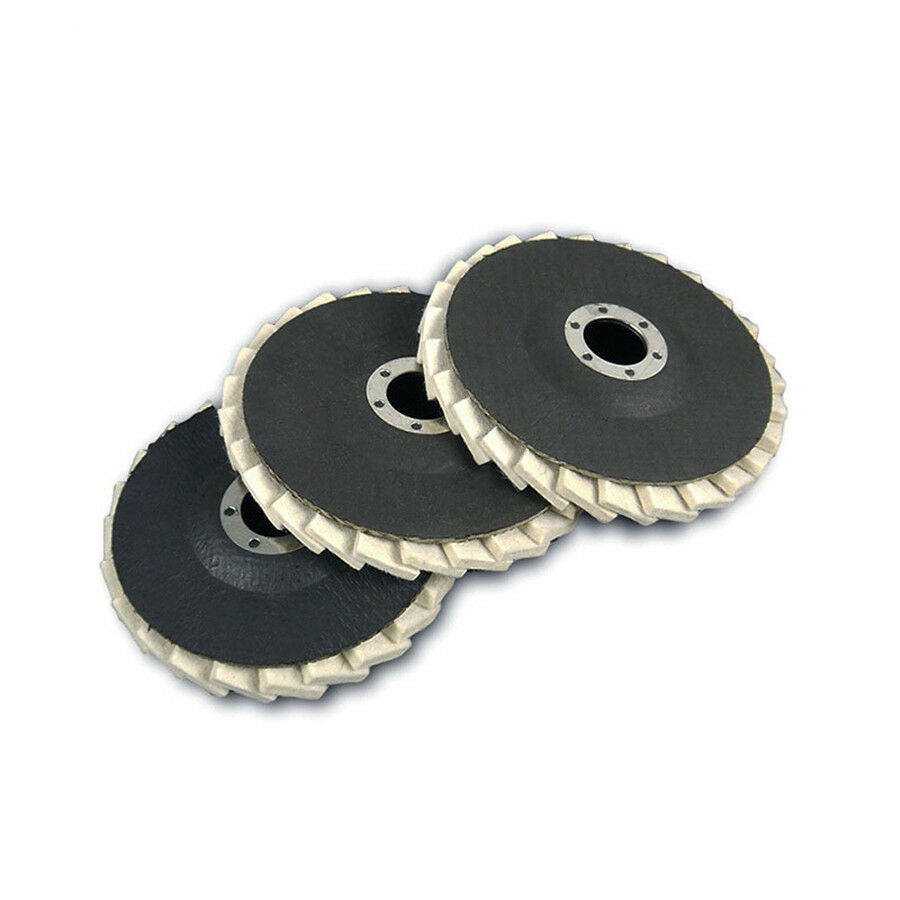 5pc Wool Felt Flap Buffing Polishing Wheel Disc Angle Grinder Polish Accessories