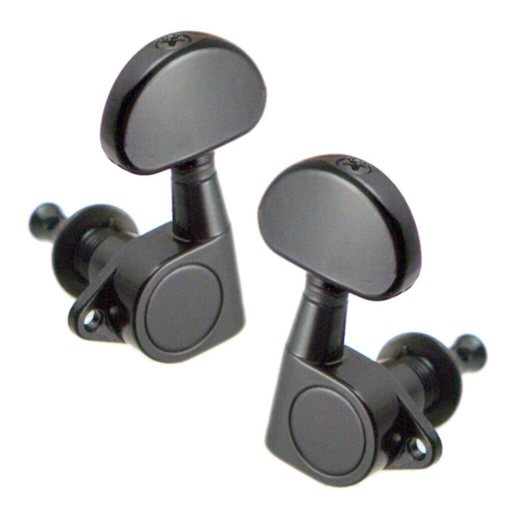 6 pieces sealed acoustic guitar tuning pegs tuner machine heads black