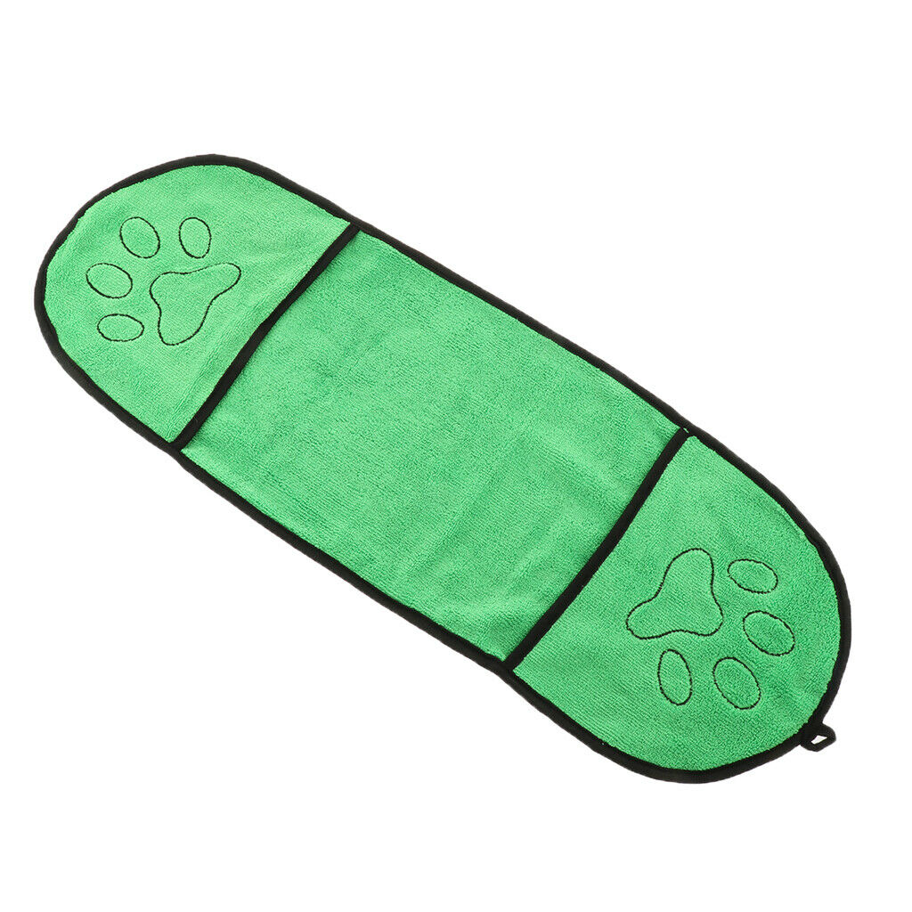 1 Piece Pet Bath Towel Absorbent Pet Bath Towel Cat Dog Drying Towel Green