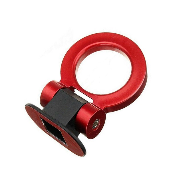 Universal Car Ring Track Racing Style Tow Hook Look Decoration Red Accessories