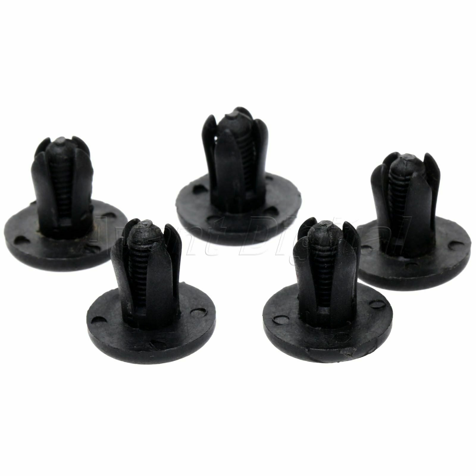 50 Black Plastic Rivets Fastener Fender Bumper Push Pin Clips for Xiali Geely