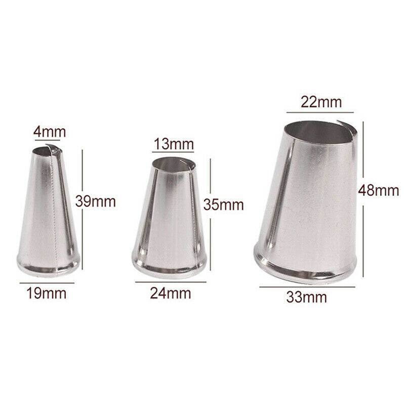 3pcs Peach Nozzle Decorating Pastry Tips Fondant Icing Nozzles Piping Bak.l8