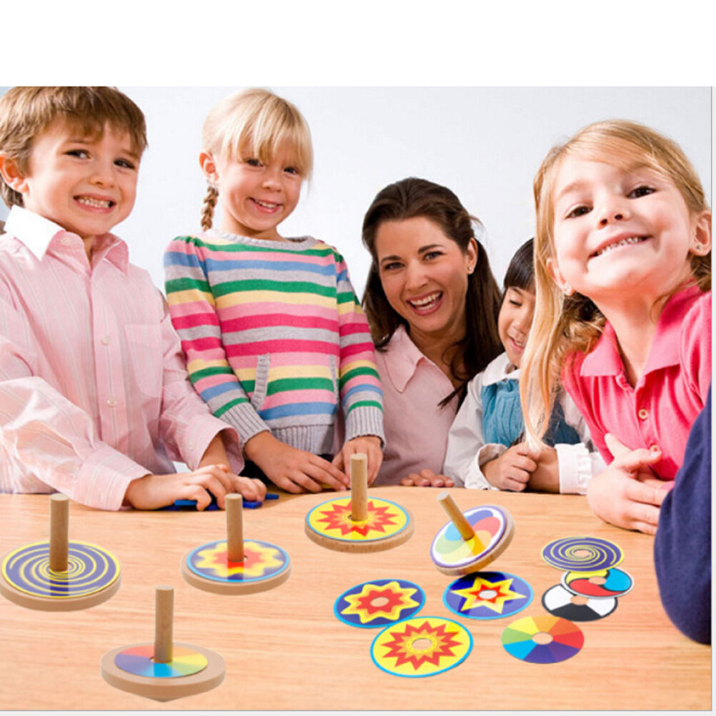 Wooden Classic Spinning Top Gyro Children Kids Developmental Gifts tdJC.l8