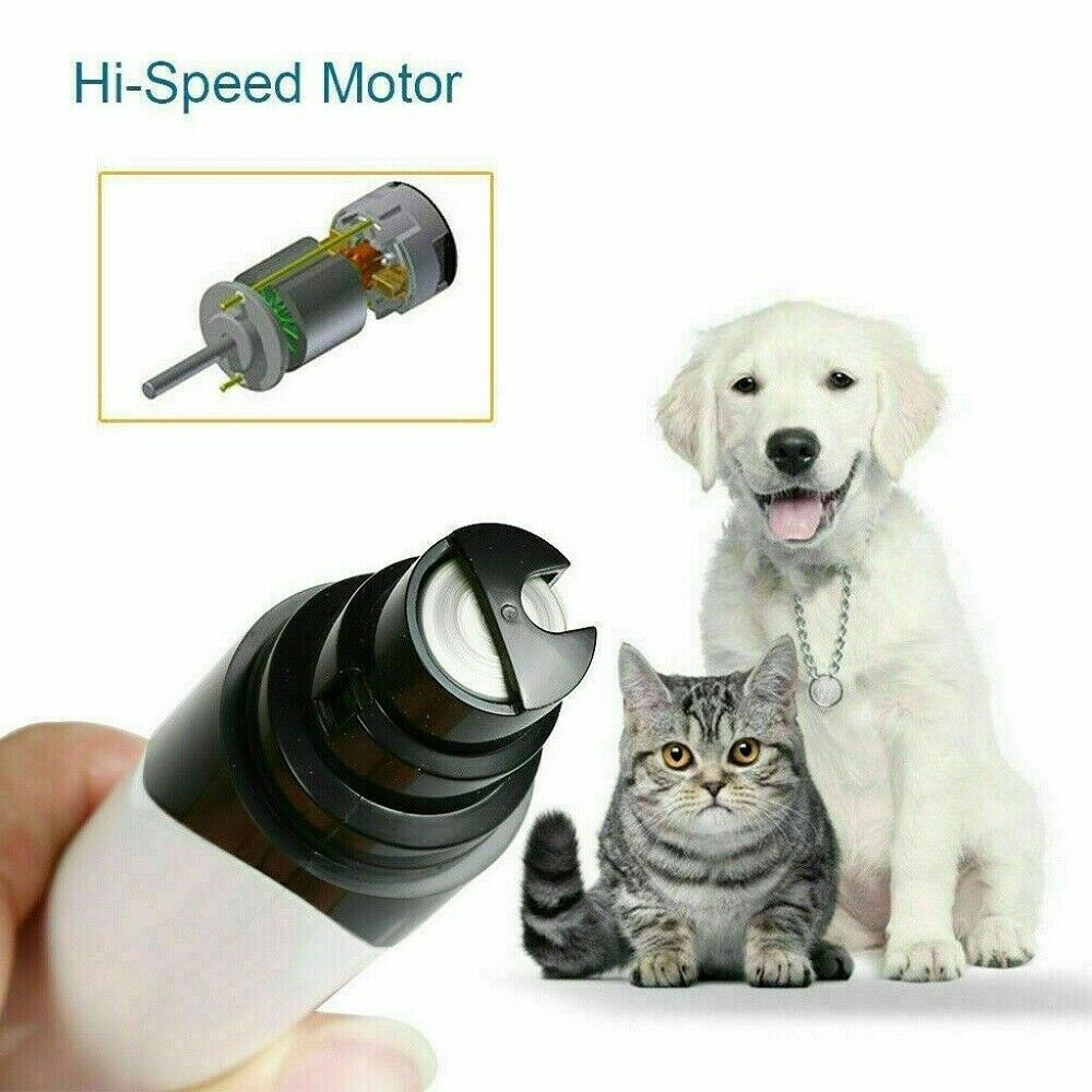 USB Electric Pet Dog Cat Nail Grinder Paws Grooming Trimmer Clipper Tool 5 hours