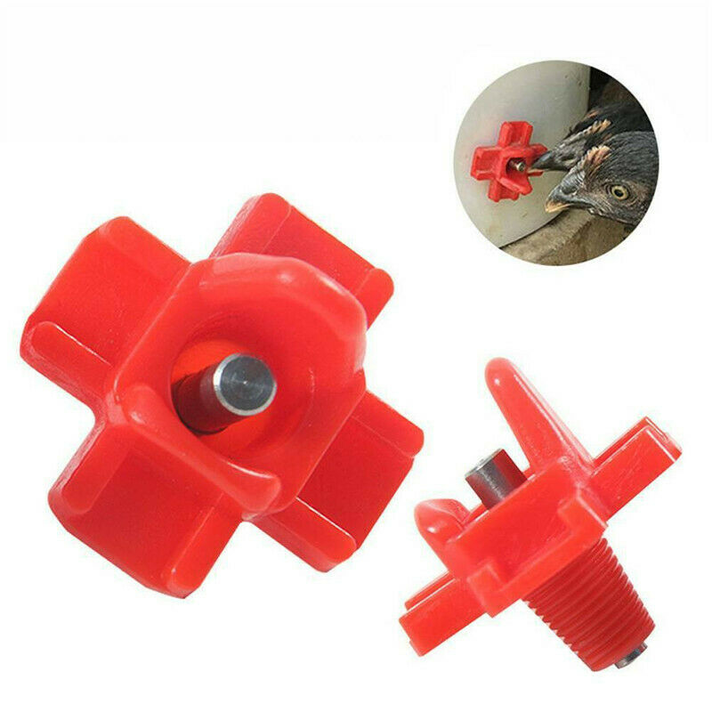 20 Pcs Horizontal Side-Mounted Automatic Poultry Drinker Chicken Water Nipple