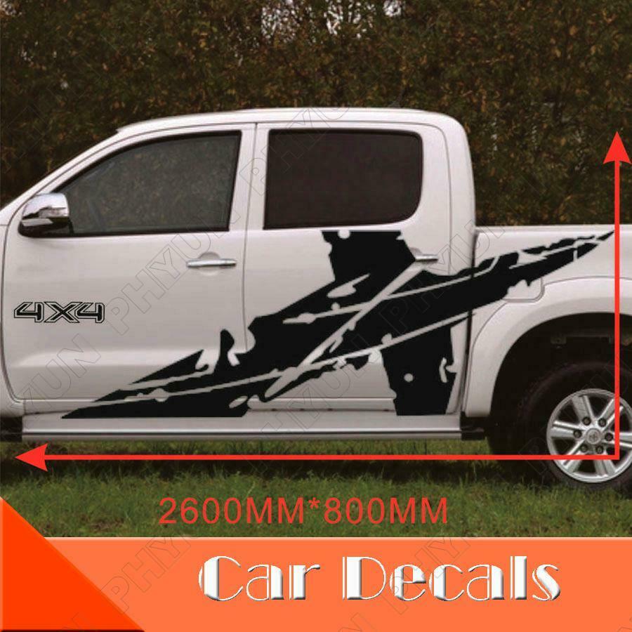 2x Black Truck Pickup Stickers Decoration Decals Graphics Accessories Universal