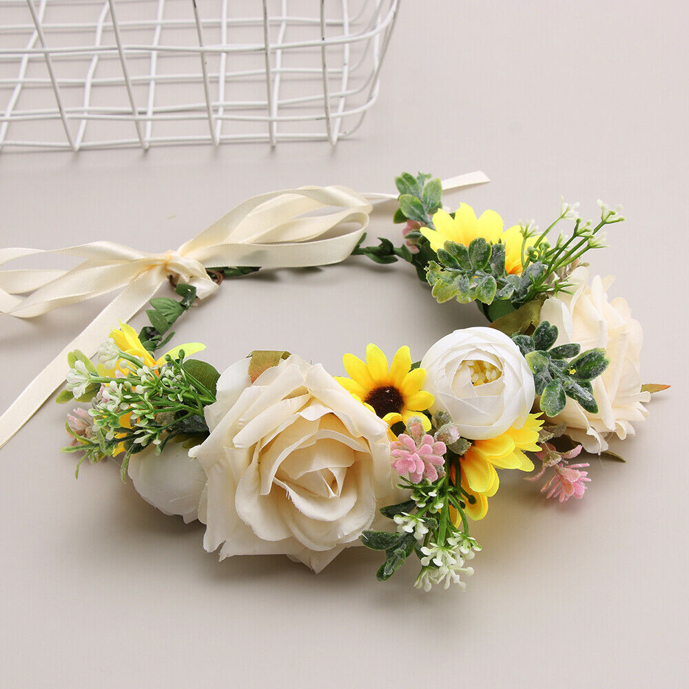 Decor Women Festival Flower Headbands Wedding Wreath Crown Hair Accessories