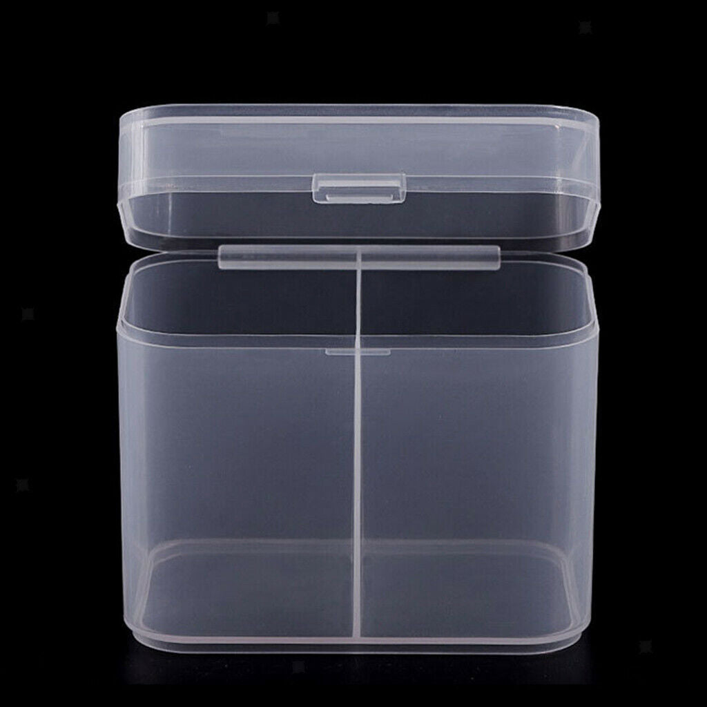 2 Slots Dustproof Makeup Cotton Swabs Buds Nail Wipes Box Crafts Container