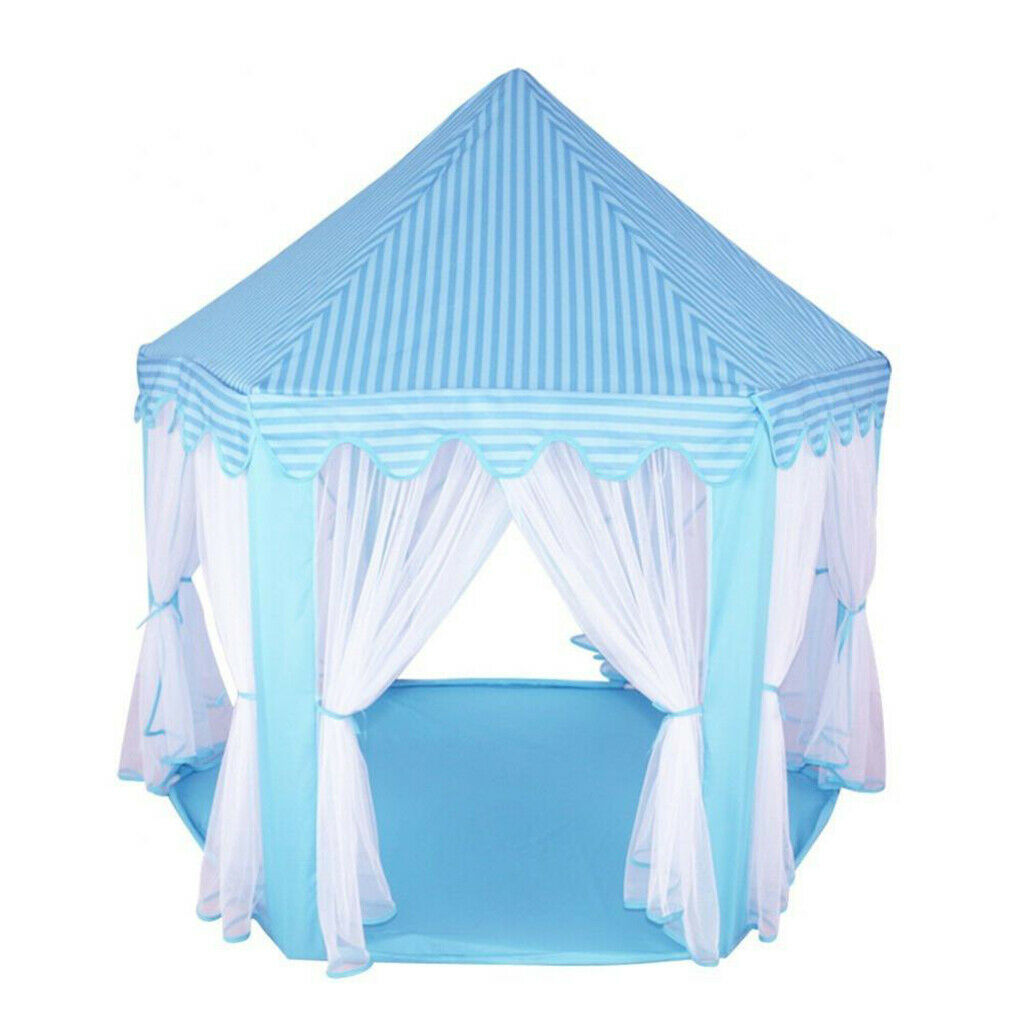 Toddler Playhouse Play Tent Hexagonal Mat Plush Kids Bedroom Floor Carpet