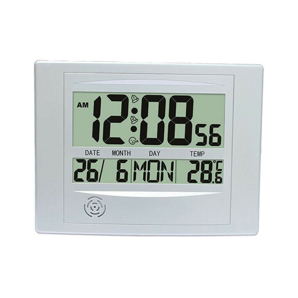 Multifunctional Digital Calendar Alarm Clock Large Day and Month Display
