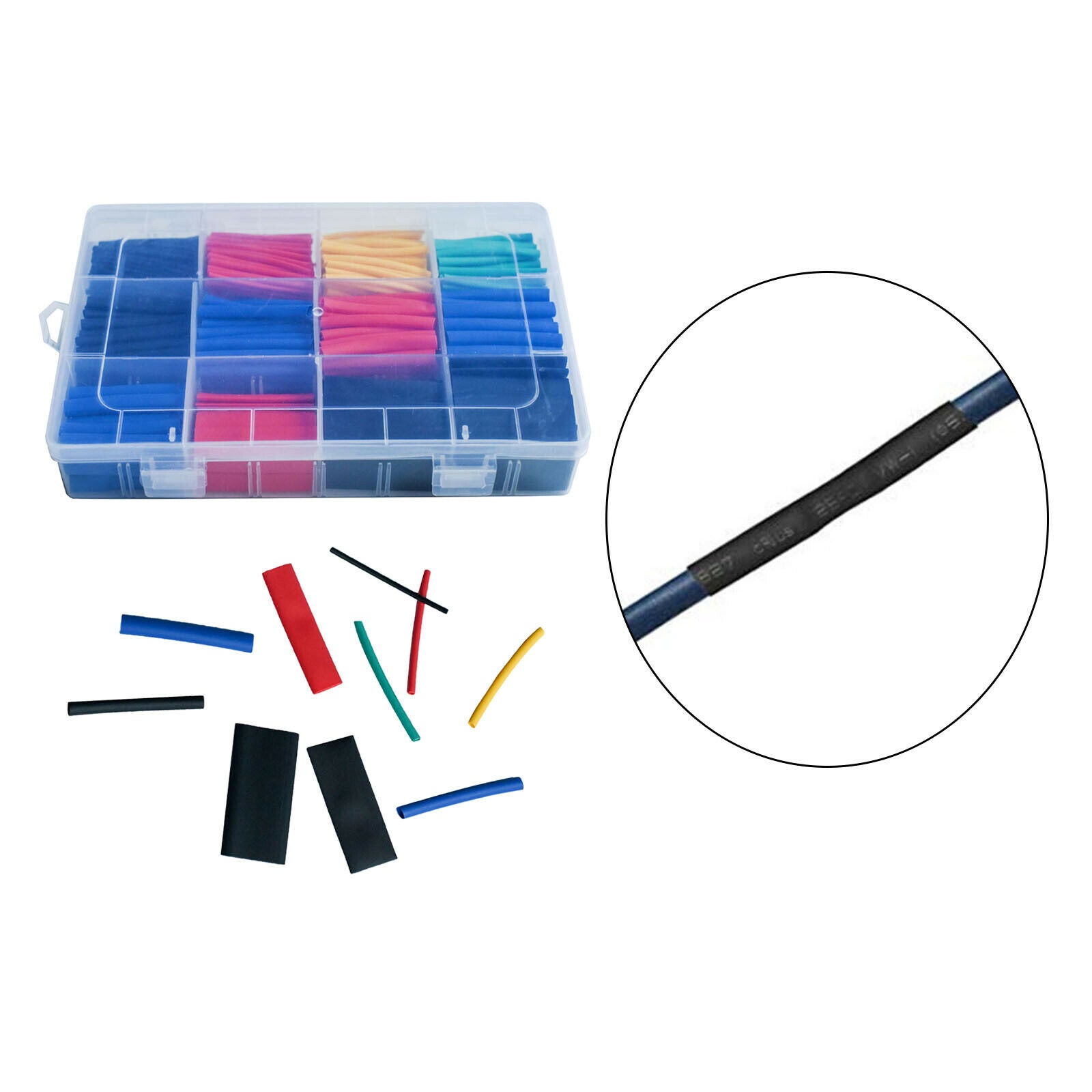 Multicolor Heat Shrink Tube Sleeving Car Wire Wrap Heatshrink Tubing 750PCS