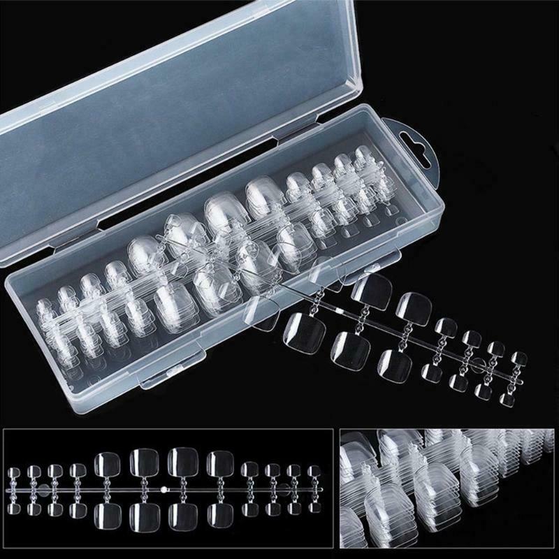 Full Cover Toe Art Nails for Women Sizes for Nail Salon and Foot Decoration