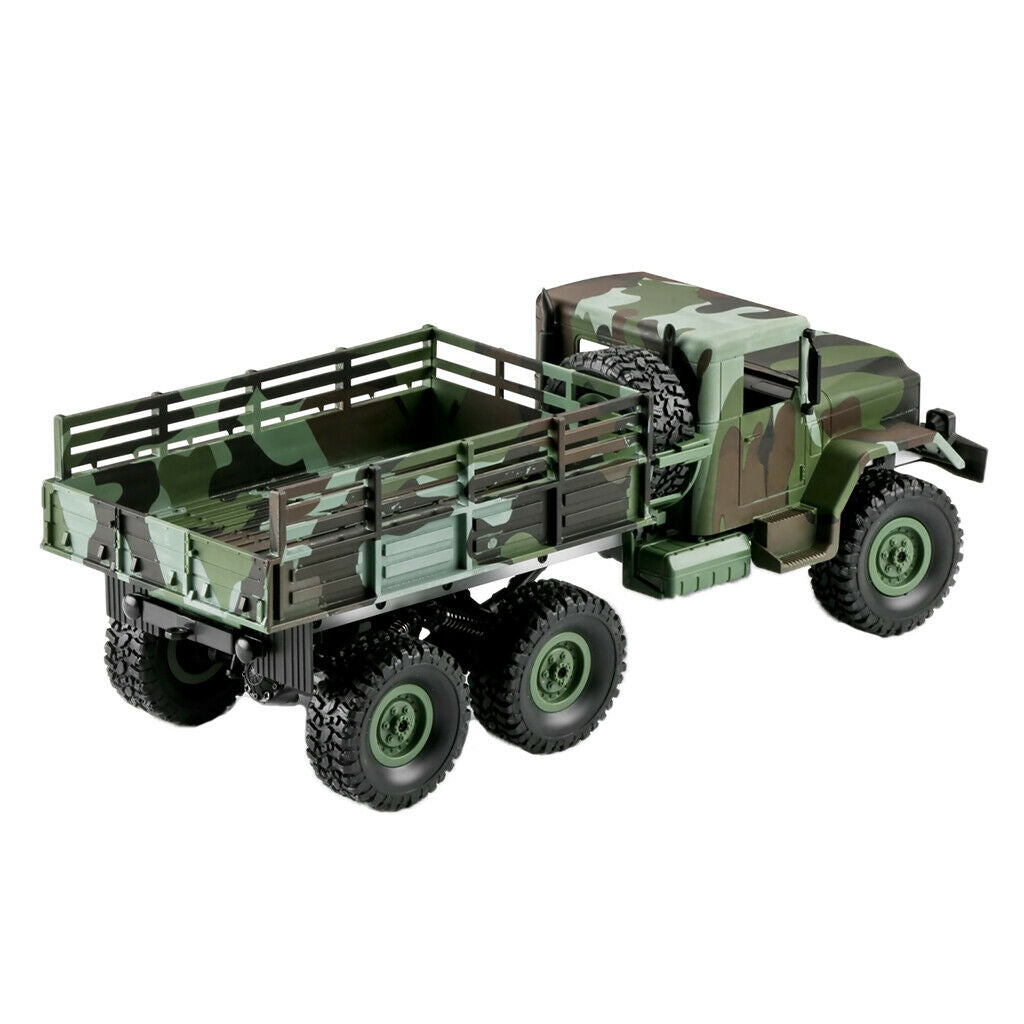 RC Military Truck, 1:16 Scale Remote Control Army Car 6WD 2.4G Vehicle Crawler