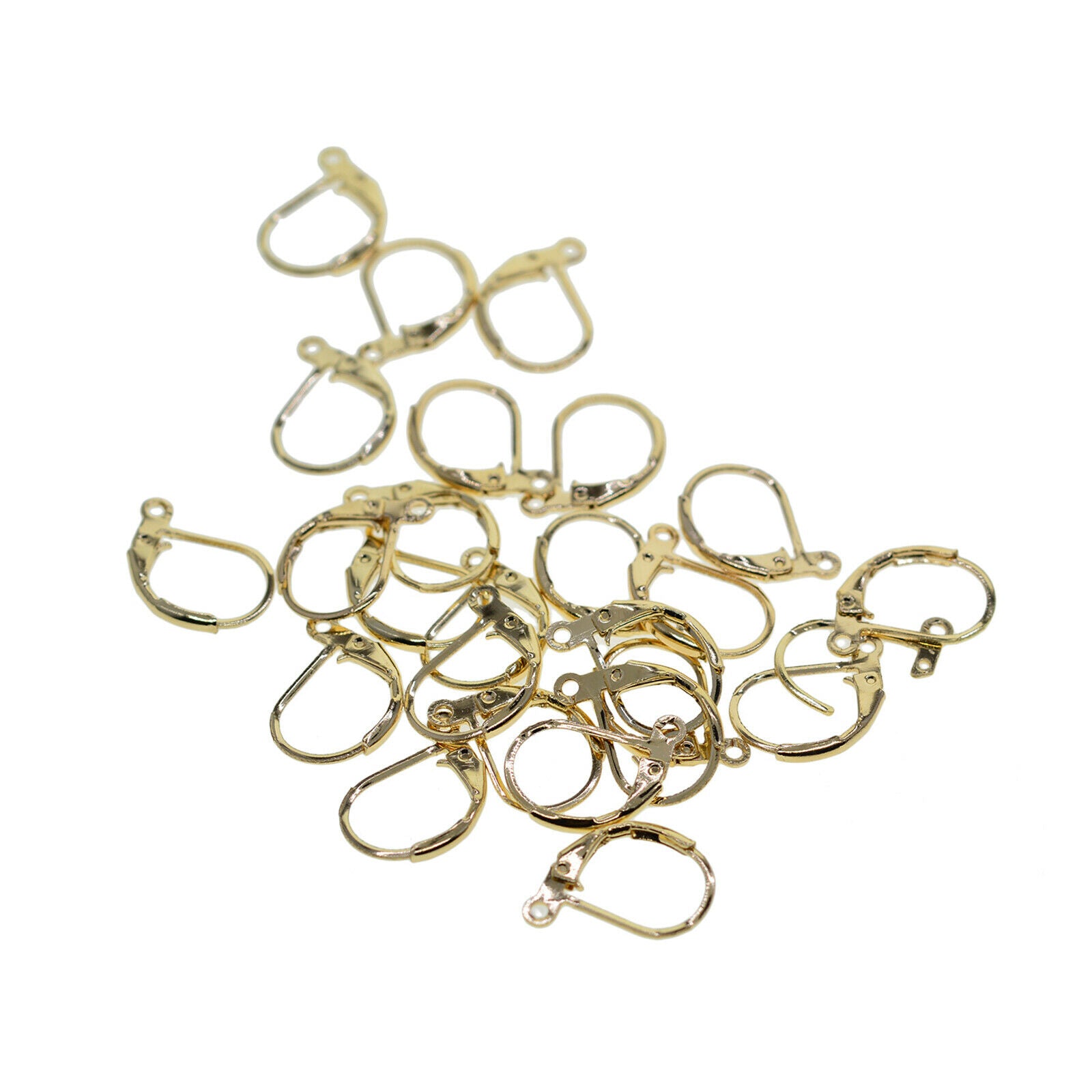 200Pcs Lever Back Earring Hooks French Round Earwires Back Clip DIY Jewelry
