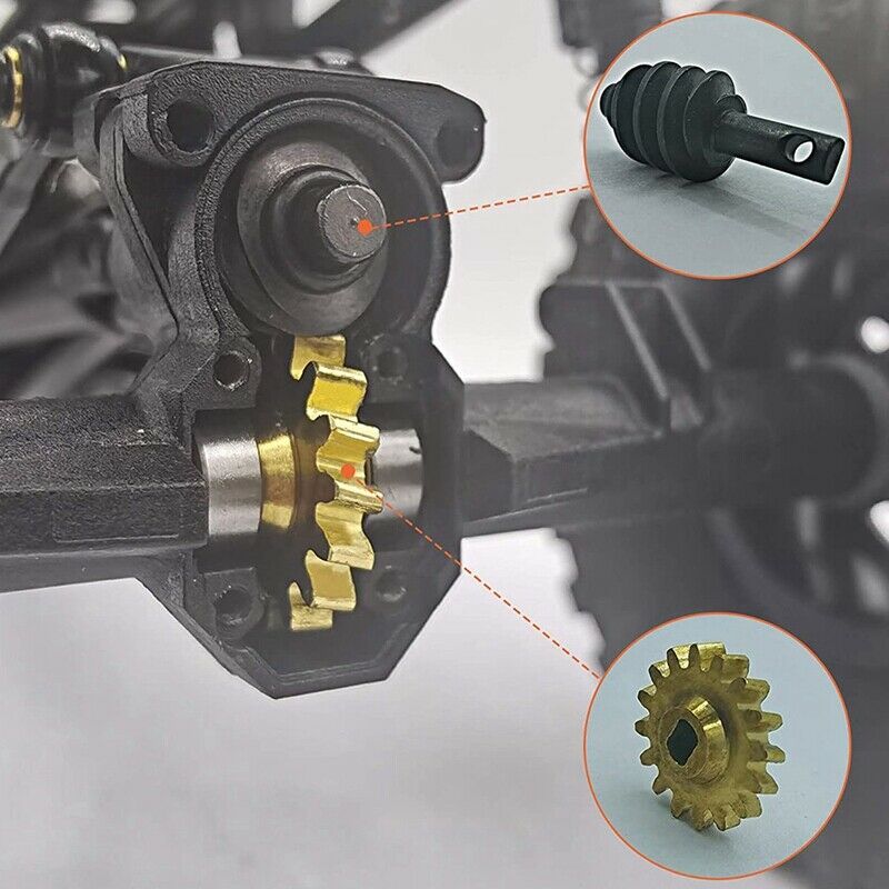 2 Set Steel Front Rear Axle Gears Overdrive Differential Gears for Axial SCXK4S1