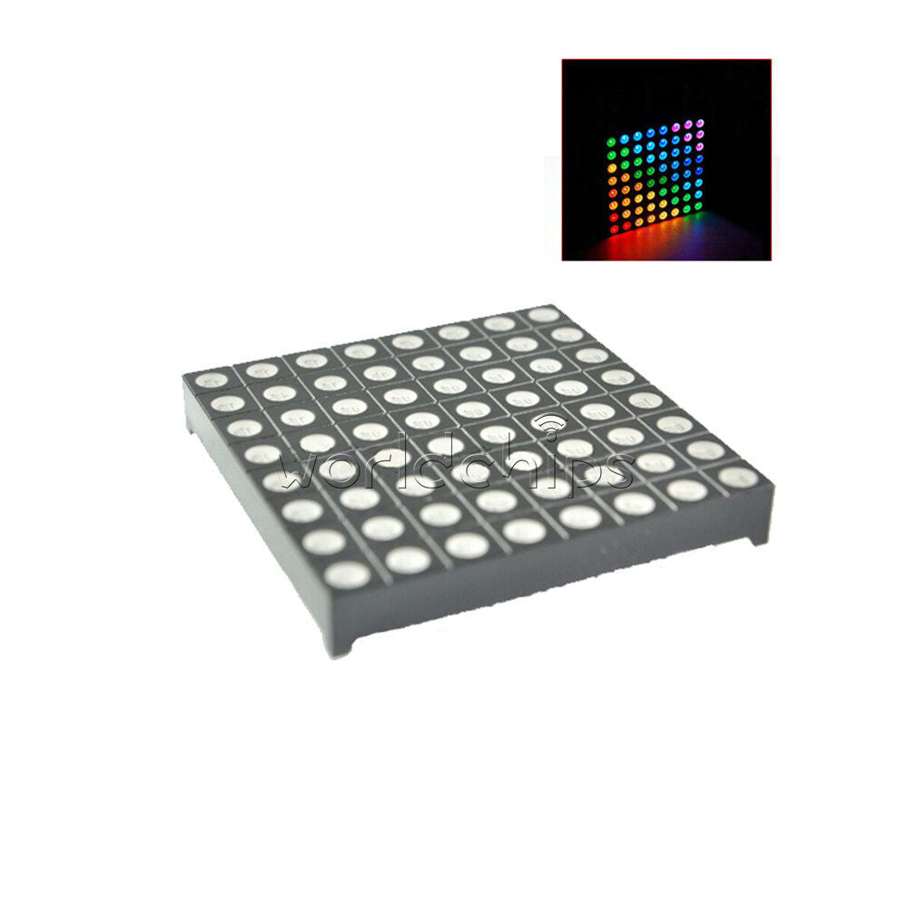 8x8 8*8 5mm Full Colour RGB Colorful LED Dot Matrix Display Module Common Anode