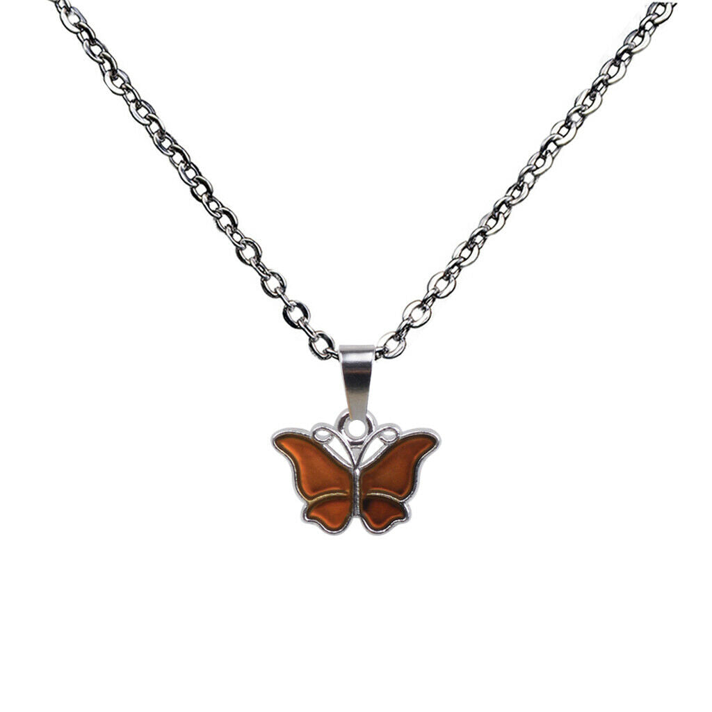 2pcs Stainless Steel Necklace Color Changing Mood Emotion Feeling Jewelry