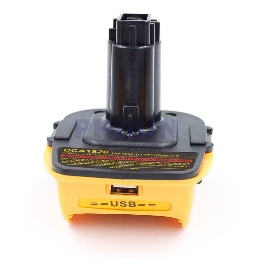 1PC Battery Convertor Adapter DCA1820 USB For Dewalt 18V/20V  Lithium Battery