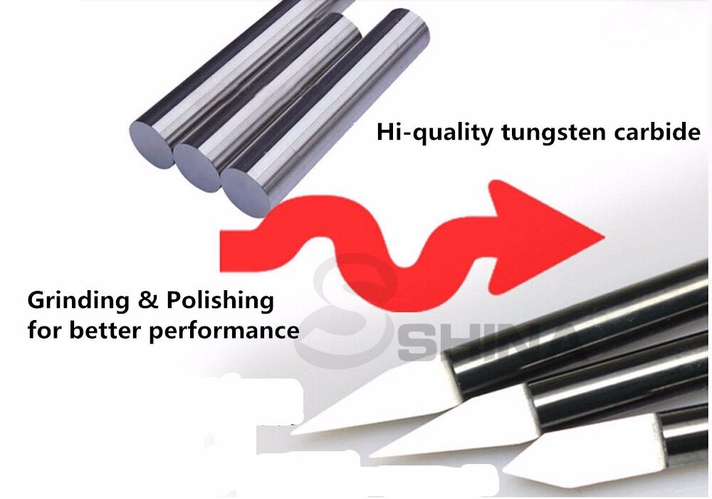 5x 6mm 90deg 0.2mm Tungsten Carbide Engraving Bits CNC Router Tool