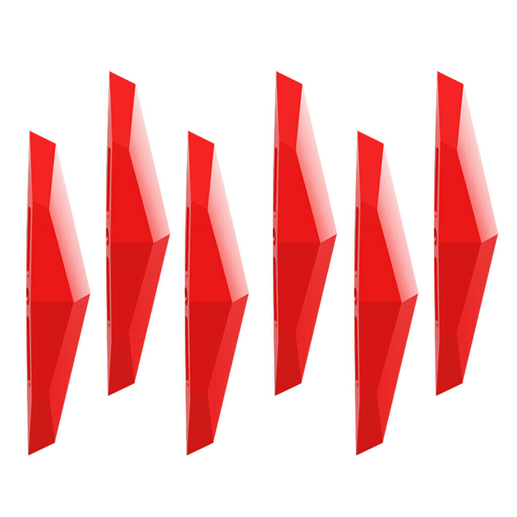 6pcs Car Door Anti Collision Bumper Strips Stickers with Sound Alarm Red
