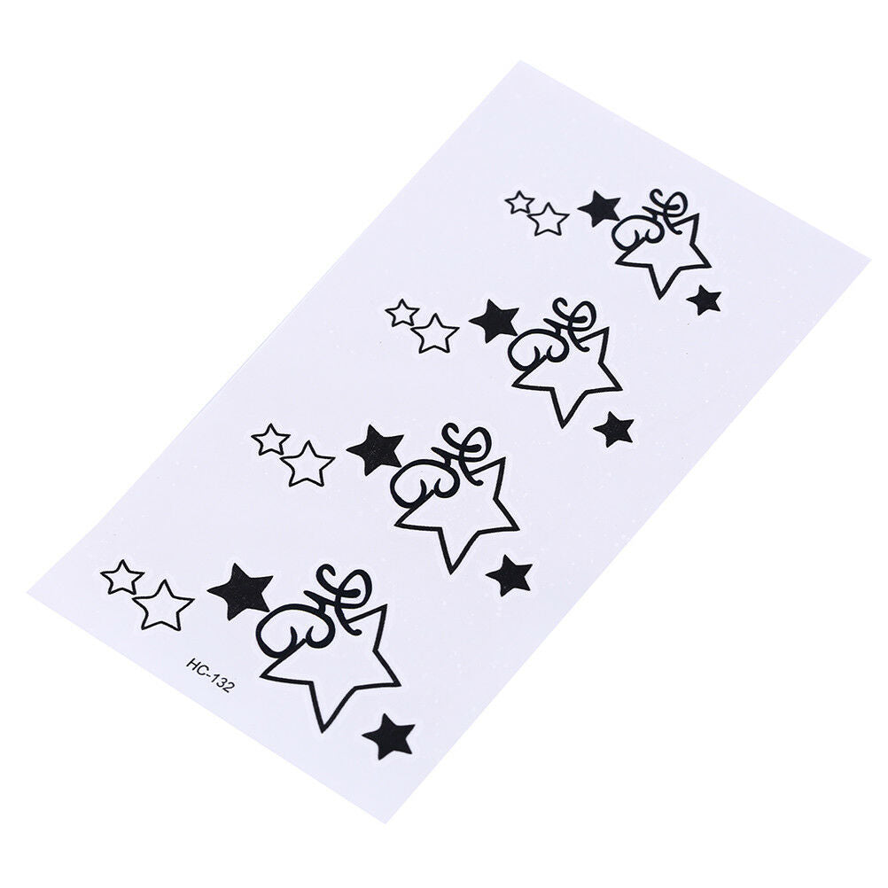Cute Waterproof Star Arm Temporary Tattoo Stickers Body Art Removable Tatoos BDA
