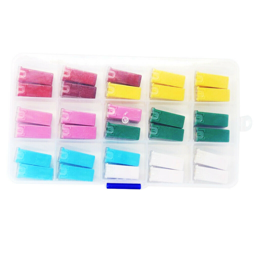 30pcs Jcase Long Foot Square Insert Fuses 20A 25A 30A 40A 50A 60A F2828-Z