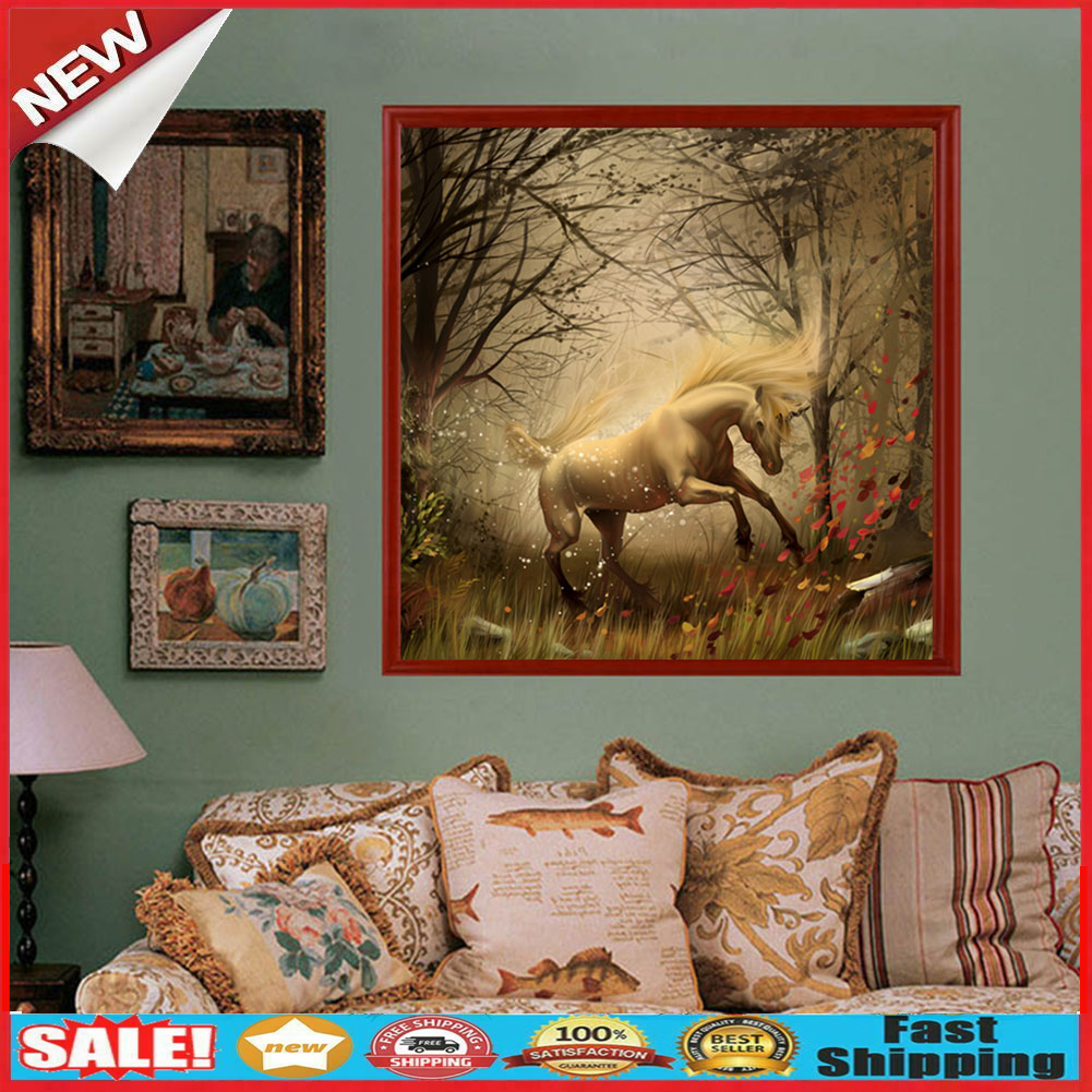 Running Horse 5D Full Drill Diamond Painting Embroidery DIY Cross Stitch @