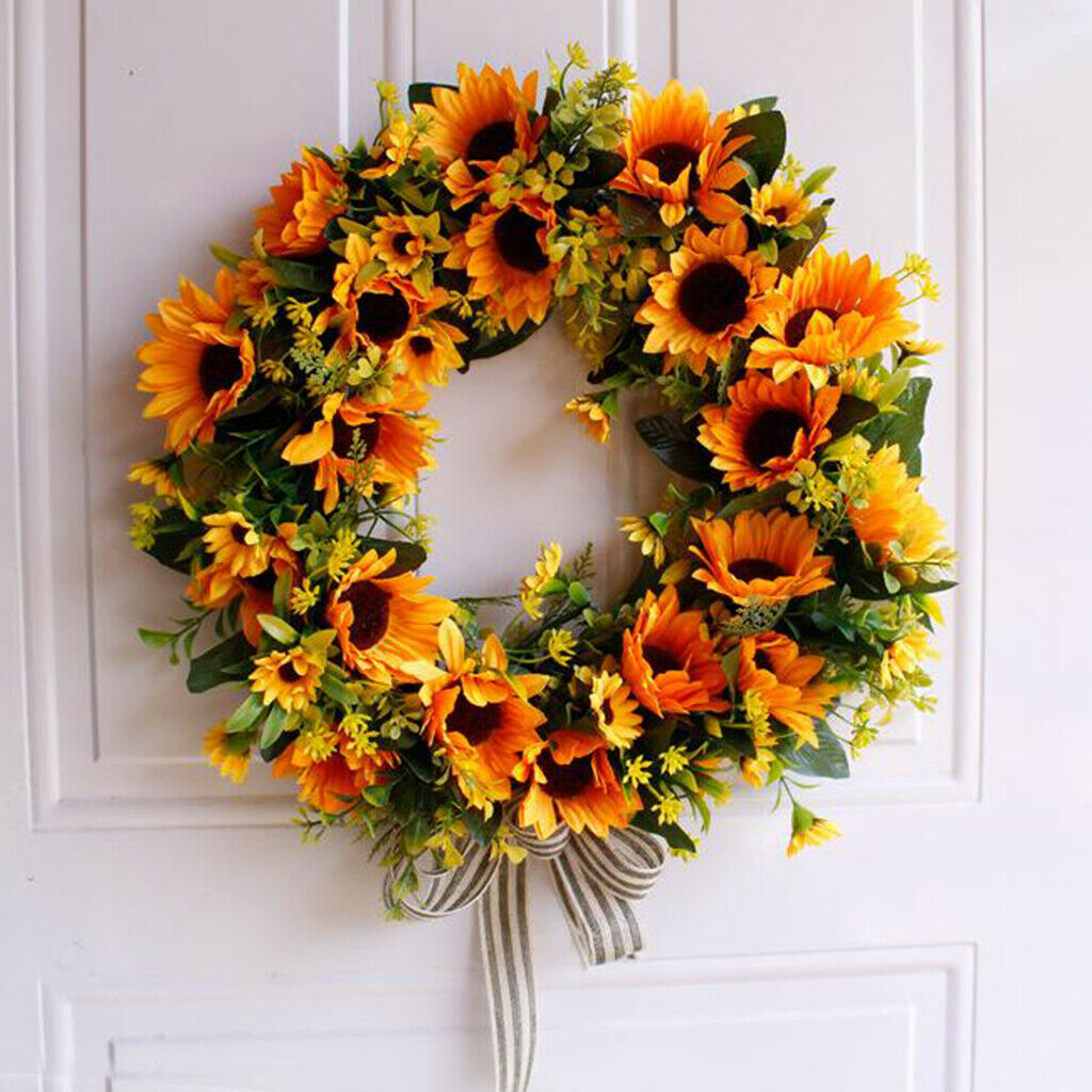 Beautiful Artificial Spring and Summer Wreath Front Door or Home Decoration 16"
