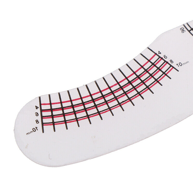 2Pc Eyelash Measuring Ruler Eyelashes Length Curling Degree Ruler Extension T Rf
