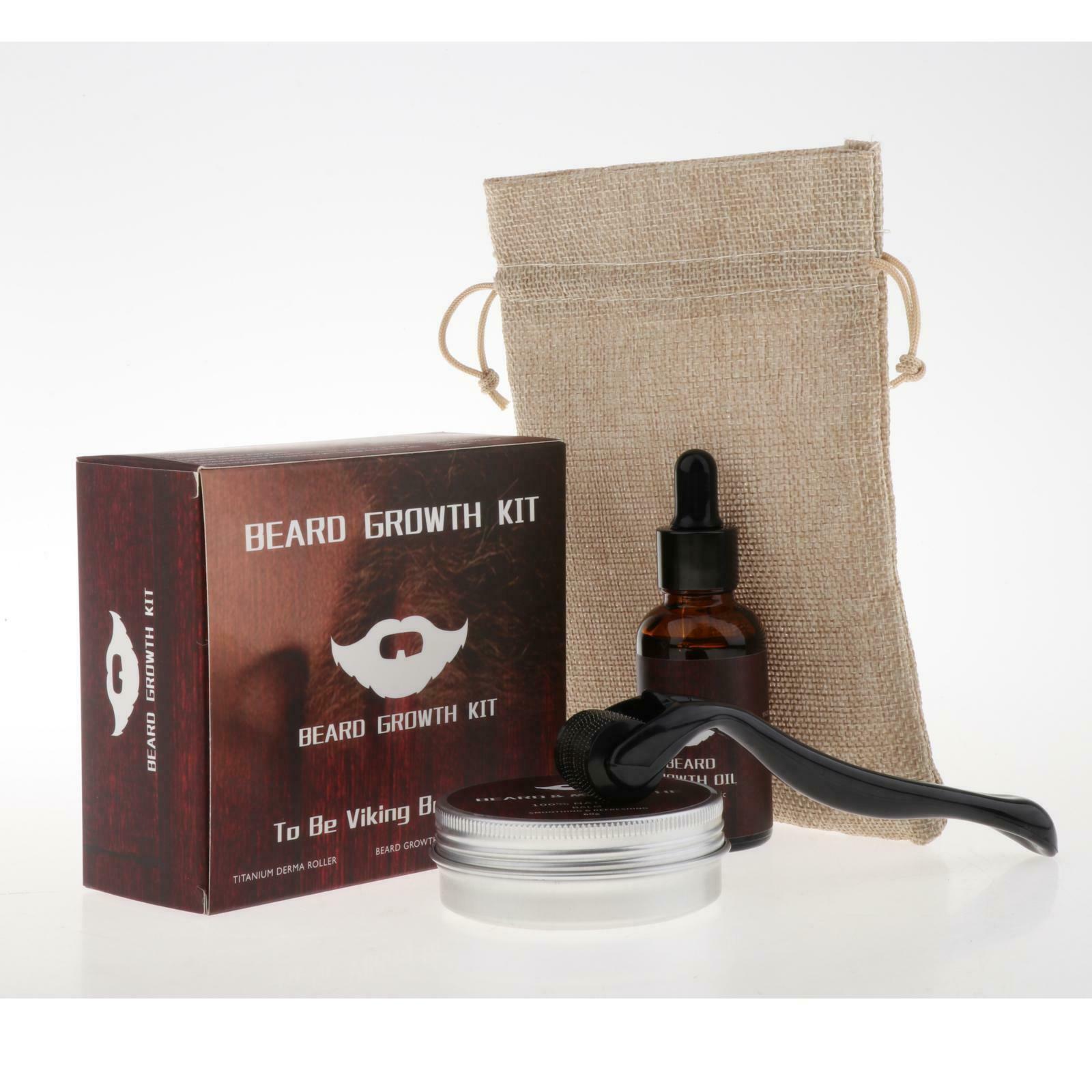 Roller for Beard Growth, Beard Growth Serum, Microneedle Roller & Natural Hair