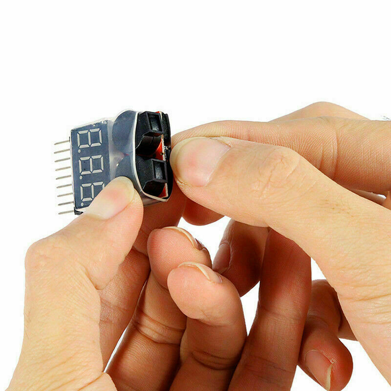 RC Lipo Battery Low Voltage Alarm 1S-8S Buzzer Indicator E2P6 M5B2 Tester Y1V9