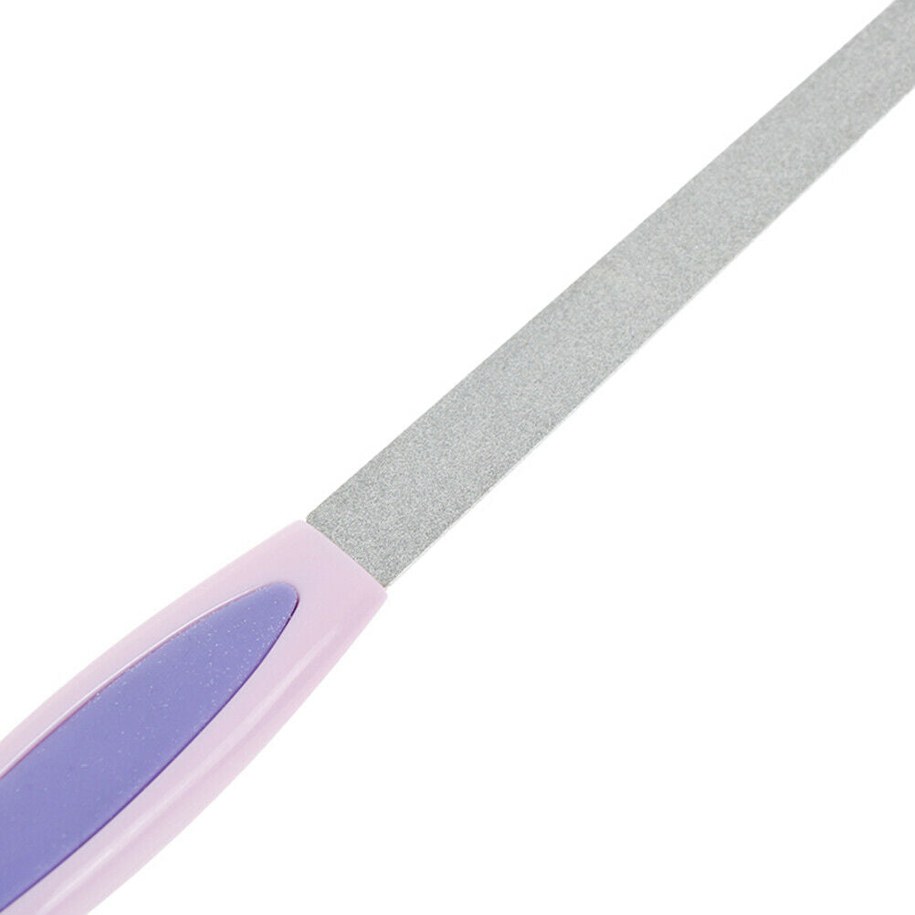 Double Sides Metal Nail File Buffer Grinding Rod Scrub Manicure Pedicure To Rf