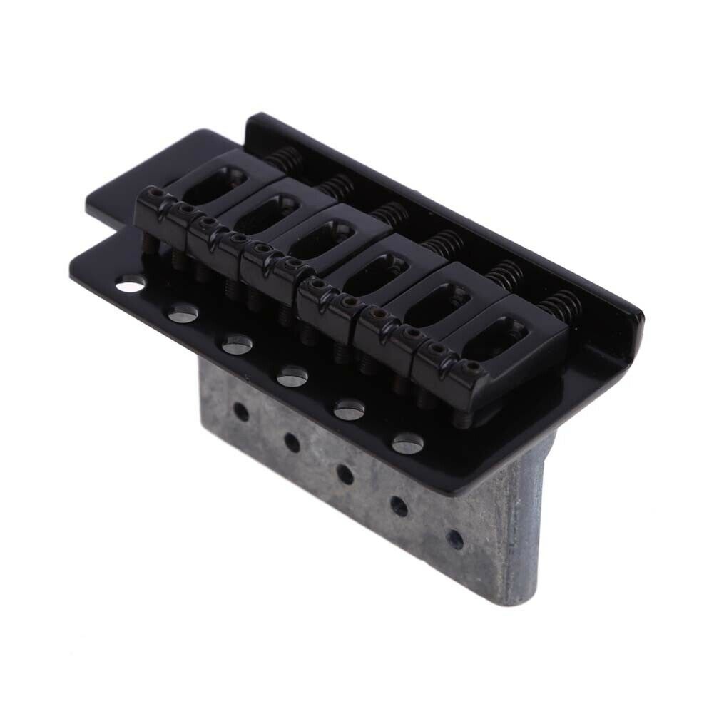 Black Electric Guitar Tremolo Bridge With Bar New 1 Set 6 Strings Parts @