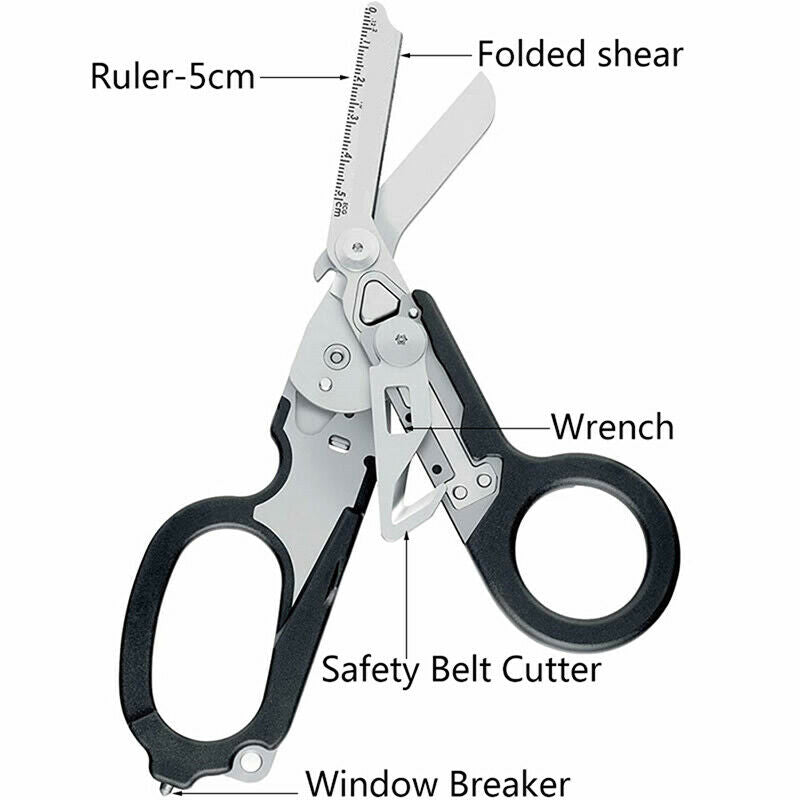 Multifunction Raptor Emergency Response Shears with Strap Cutter and Glass BreSJ