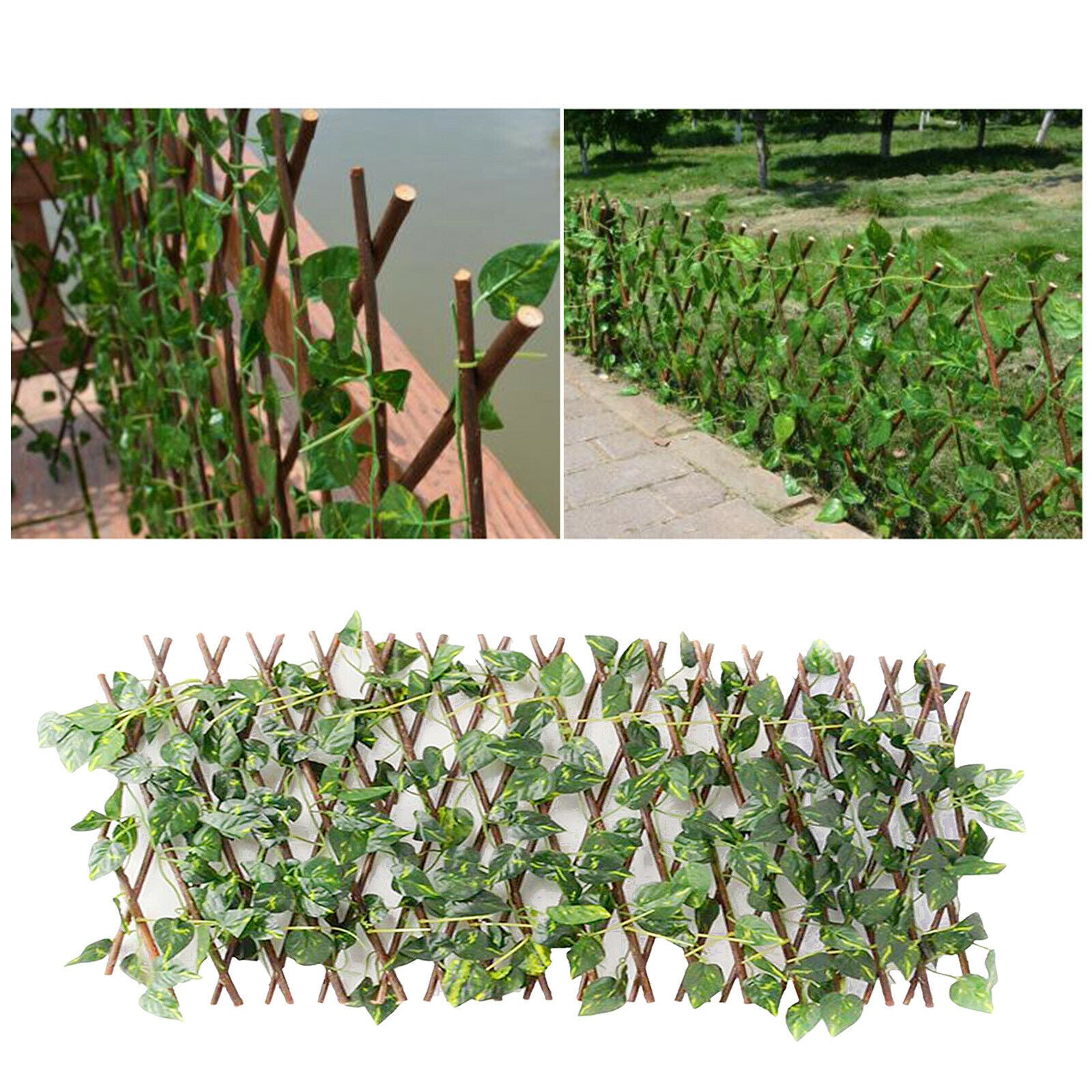 Garden Fence Walls Screen Ivy Vines for Home Garden Backyard Outdoor Decor