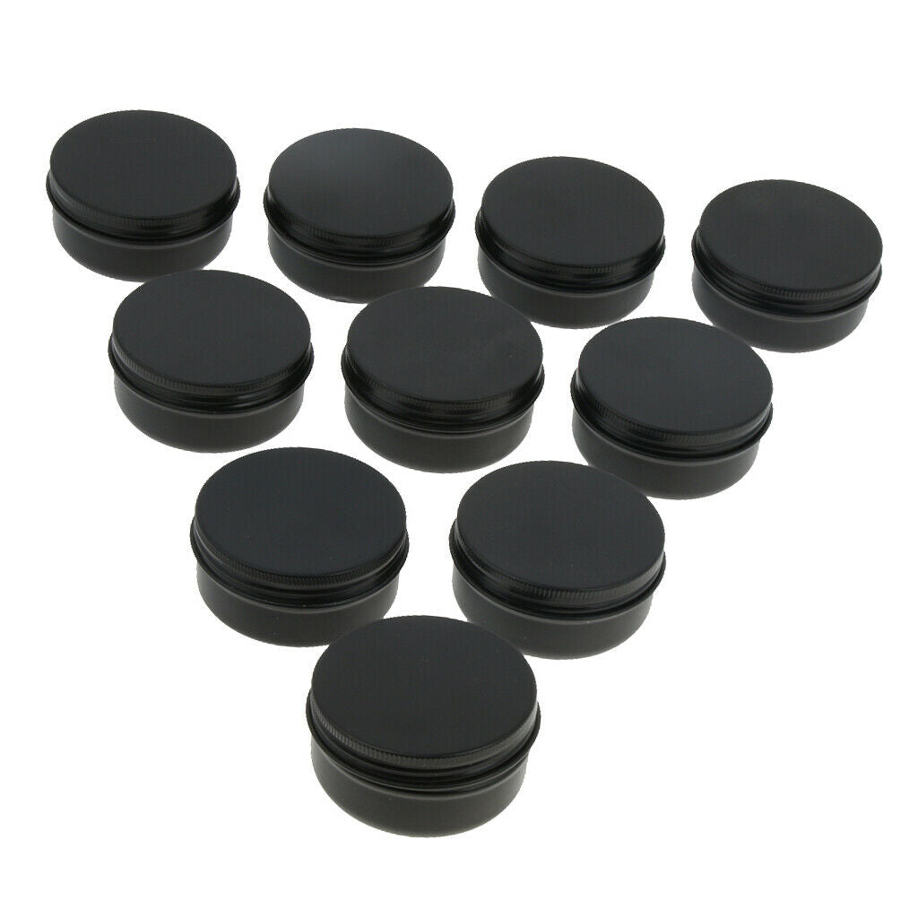 20 Pack 50gAluminum Round Lip Balm Tin Containers with Screw Thread Lid - Great