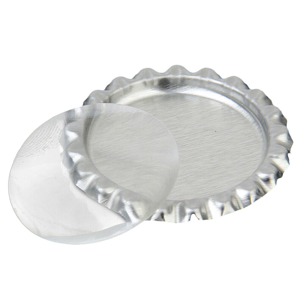 100pcs Flat Flattened Metal Bottle   Jewelry Craft Scrapbook Chrome 1
