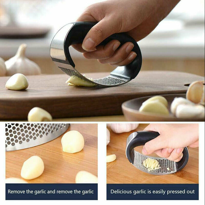Stainless Steel Manual Garlic Press Crusher Squeezer Masher Kitchen-To.l8