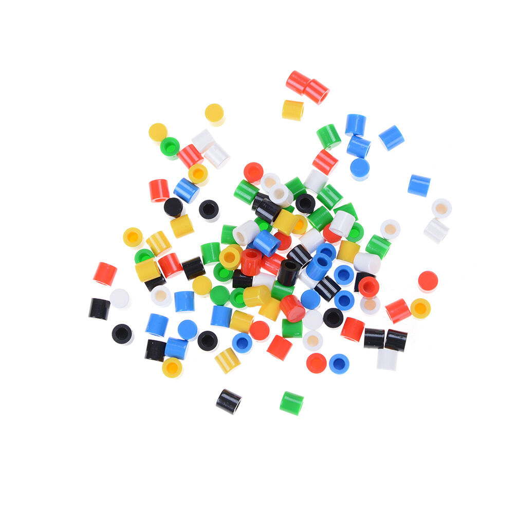 100x/lot Colors Plastic Cap Hat 6*6mm A56 Tactile Push Button Switch Lid Cove WF