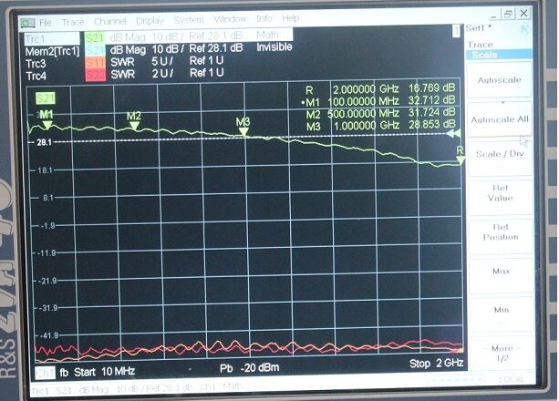 32dB 2Ghz 1-2000MHz Low Noise LNA RF Broadband Amplifier Module HF VHF UHF 6-12V