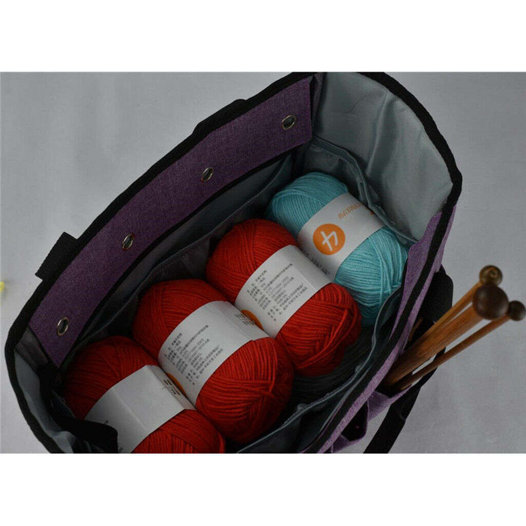 Knitting Bag Yarn Storage, Travel Yarn Bag Organizer for Yarn Ball, Unfinished